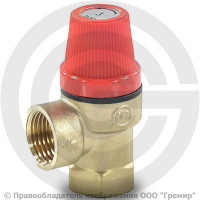 Клапан предохранительный пружинный латунный Ду 15-15 ВР (ВН) Рср=1.5бар Benarmo