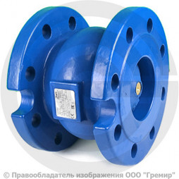Клапан обратный осевой чугунный фланцевый Ду-250 Ру-10 (Т<100°С) диск чугун NVD 402R Ридан