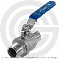 Кран нержавеющий AISI 304 (CF8) двусоставной Ду-20 (3/4") Ру-63 НР (НАР) муфтовый NK-BMML20/4