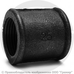 Муфта длинная чугунная ВР (ВН) Ду 25 (1")