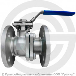 Кран нержавеющий AISI 316 (CF8M) фланцевый под привод Ду-50 Ру-40 L=150мм полнопроходной Benarmo