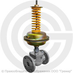 Регулятор перепада давления прямого действия НО чугунный фланцевый Ду-100 Ру-16 Kvy=160м3/ч 0,05-0,3 МПа Энерготехномаш УРРД-НО-РПД