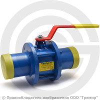 Кран стальной под приварку Ду-200 Ру-16 L=600мм МАРШАЛ 11с67п 2СП.00.1.016.200/150