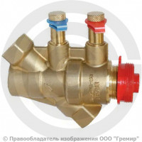 Клапан балансировочный автоматический латунный муфтовый Ду-15 Ру-25 ВР (ВН) Kvs=1.4м3/ч без ниппелей Dynamic Broen