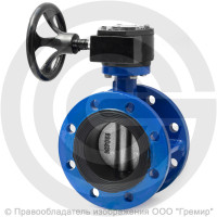 Затвор чугунный поворотный фланцевый с редуктором Ду-700 Ру-10 EPDM с чугунным диском ABRA BUV-FL226