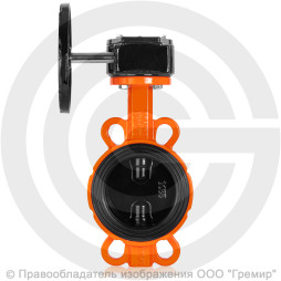 Затвор дисковый поворотный межфланцевый с редуктором Ду-40 Ру-16 EPDM с чугунным диском Helver VBS-111