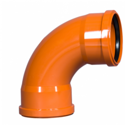 Отвод НПВХ (ПВХ) с раструбом коричневый Дн 110 87гр б/нап радиальный в/к Ostendorf KGB 1М SW