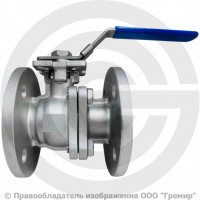 Кран нержавеющий AISI 316 (CF8M) фланцевый под привод Ду-200 Ру-16 L=400мм полнопроходной Benarmo