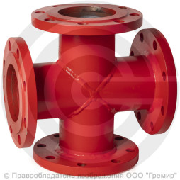 Крест фланцевый КФ стальной Ду 250-200 Ру-10 КЗСД