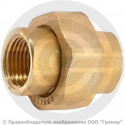 Американка (соединитель) латунная прямая ВР (ВН) Ду-20 (3/4") STOUT