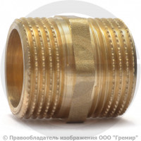 Ниппель латунный НР (НАР) Ду-40 (1 1/2") VALFEX