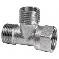 Тройник латунный НР-НР-ВР (НАР-НАР-ВН) Ду-15 (1/2") никель SantechSystems