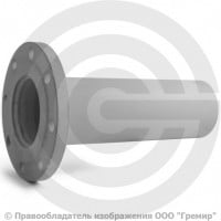 Патрубок фланец-гладкий конец ПФГ стальной L=350мм Ду-100