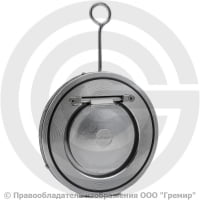 Клапан обратный одностворчатый стальной межфланцевый Ду-300 Ру-16 (Т<110°С) диск оцинк CB5440 Tecofi