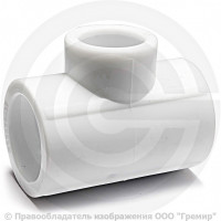 Тройник PP-R редукционный белый Дн 50-20-50 Pro Aqua
