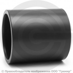 Муфта ПВХ клеевая серая соединительная Дн 90 Ру-10 напорная Aquaviva