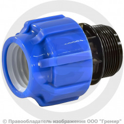 Муфта ПЭ компрессионная Дн 32 1/2" Ру-16 НР (НАР) VALFEX