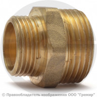 Ниппель латунный переходной НР (НАР) Ду 15-8 (1/2"-1/4") STOUT