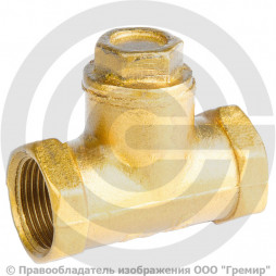 Клапан обратный подъемный латунный Ду 32-25 (1 1/4"-1") Ру-16 ВР (ВН) (Т<70°С) 16б1бк Цветлит