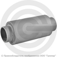 Компенсатор сильфонный осевой многослойный с кожухом и внутренним экраном Ду-200 Ру-16 L=390мм под приварку патрубки сталь DEK multilayer Hortum