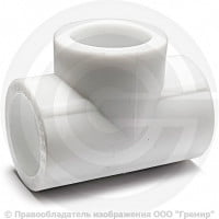 Тройник PP-R белый внутренняя пайка Дн 40 VALFEX