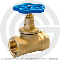 Клапан запорный латунный муфтовый Ду-40 Ру-16 ВР (ВН) (Т<70°С) 15б3р Китай
