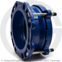 Муфта чугунная соединительная для ПЭ труб Ду-65 (Дн 75-75) Ру-16 L=92мм ПФРК-Е