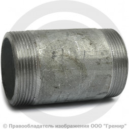 Бочонок стальной оцинкованный L=95мм Ду-50 (2") КАЗ