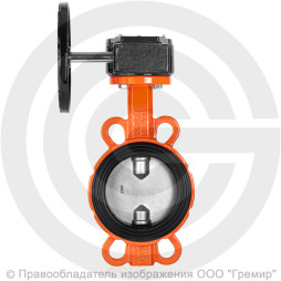 Затвор дисковый поворотный межфланцевый с редуктором Ду-250 Ру-16 EPDM с нержавеющим диском Helver VBS-131