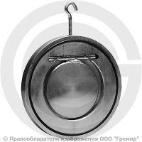 Клапан обратный одностворчатый стальной межфланцевый Ду-40 Ру-16 (Т<110°С) с гальваническим покрытием тарелка сталь Гранлок ЗОП АДЛ