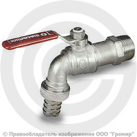 Кран латунный водоразборный Ду-15 (1/2") Ру-10,5 НР-Штуцер рычаг Giacomini R621