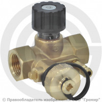 Клапан балансировочный ручной латунный муфтовый Ду-25 Ру-16 ВР (ВН) Kvs=4м3/ч с измерительными ниппелями EURO Aquasfera