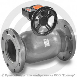 Кран стальной фланцевый с редуктором Ду-250 Ру-25 L=750мм полнопроходной LD КШ.Ц.Ф.Р. 250.025.П/П