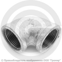 Угольник чугунный оцинкованный ВР (ВН) Ду 20 (3/4")