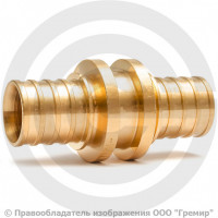 Муфта аксиальная бронзовая переходная для PE-X труб Дн 32-25 RAUTITAN PLATINUM RX Rehau