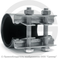 Хомут ремонтный односторонний оцинкованный Ду-15 (Дн 20-24) L=70мм Benarmo Краб