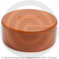 Крышка НПВХ (ПВХ) коричневая Дн 125 б/нап на гладкий конец трубы Ostendorf KGK