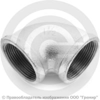 Угольник чугунный оцинкованный ВР (ВН) Ду 40 (1 1/2")