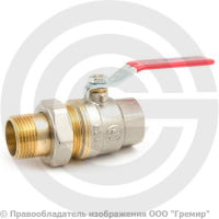 Кран латунный Ду-25 (1") Ру-25 ВР-"Американка" никель полнопроходной рычаг Aquasfera Euro 1006