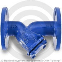 Фильтр сетчатый Y-образный чугунный фланцевый Ду-40 Ру-16 (Т<90°С) ФСч Китай