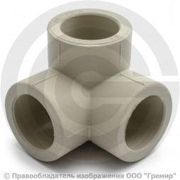 Тройник двухплоскостной PP-R белый Дн 20 Pro Aqua
