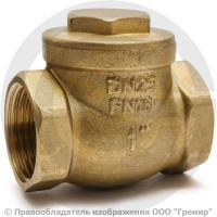 Клапан обратный поворотный латунный Ду-80 (3") Ру-16 ВР (ВН) (Т<110°С) латунь N6 Giacomini