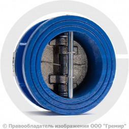 Клапан обратный двухстворчатый чугунный межфланцевый Ду-600 Ру-16 (Т<130°С) створки чугун Китай