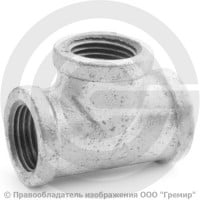 Тройник чугунный оцинкованный ВР (ВН) Ду 15 (1/2")