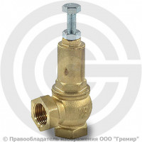 Клапан предохранительный угловой латунный Ду 65-65 (G2 1/2"-G2 1/2") Ру-16 ВР (ВН) Рн=1...16бар (Т<180°С) Benarmo