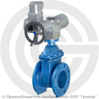 Задвижка чугунная фланцевая с редуктором Ду-500 Ру-16 (Т<110°С) VOC4241C Tecofi