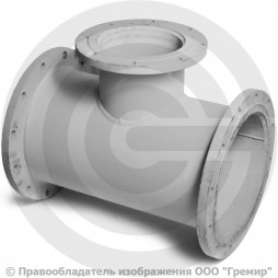 Тройник фланцевый ТФ стальной Ду 250-150