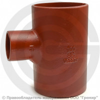 Тройник чугунный безраструбный SML Ду 200-100 88гр Китай