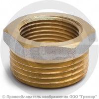 Футорка латунная ВР-НР (ВН-НАР) Ду 15-20 (1/2"- 3/4") никель Aquasfera