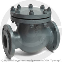 Клапан обратный поворотный стальной фланцевый Ду-100 Ру-25 (Т<425°С) 19с76нж ЧАЗ